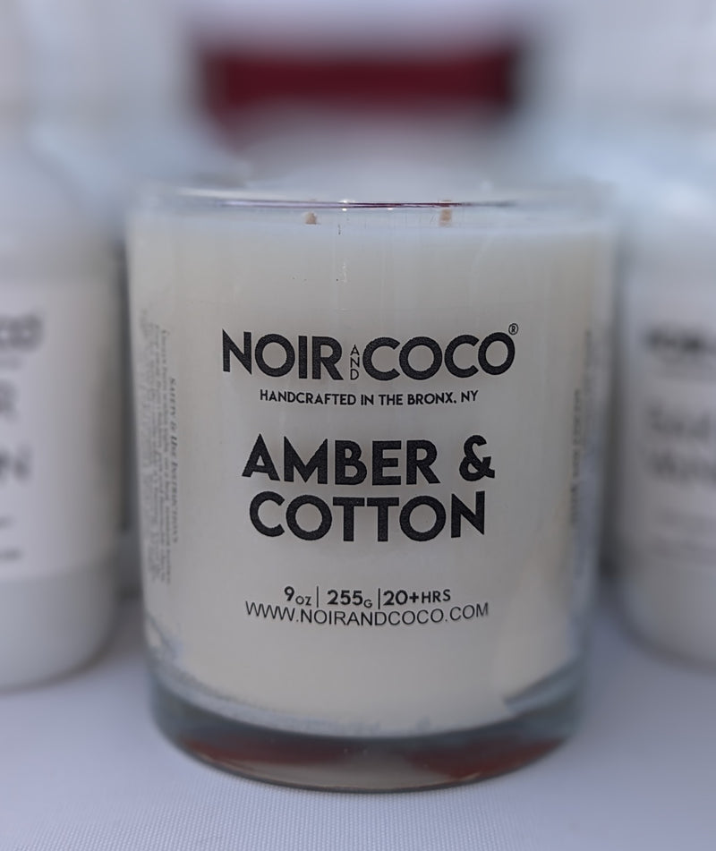 Amber & Cotton - 9oz Candle